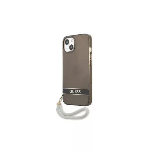 Guess GUHCP13SHTSGSK iPhone 13 mini készülékhez 5,4" kemény tok Translucent Stap fekete