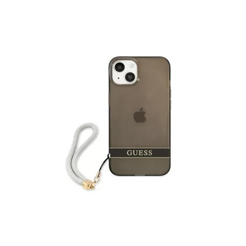 Guess GUHCP13SHTSGSK iPhone 13 mini készülékhez 5,4" kemény tok Translucent Stap fekete