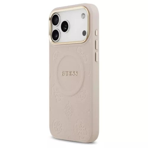 Guess Peony Hot Stamp MagSafe tok az iPhone 17 Pro Max készülékhez rózsaszín