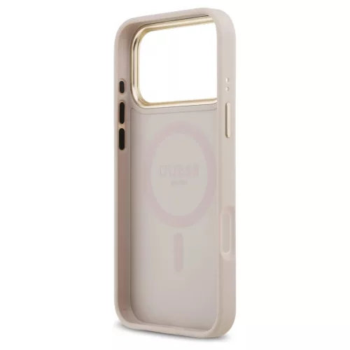 Guess Peony Hot Stamp MagSafe tok az iPhone 17 Pro Max készülékhez rózsaszín