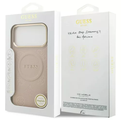 Guess Peony Hot Stamp MagSafe tok az iPhone 17 Pro Max készülékhez rózsaszín