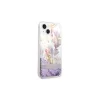 Guess GUHCP14MLFLSU iPhone 14 Plus/15 Plus 6.7" készülékhez keménytok Flower Liquid Glitter lila