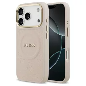   Case Guess tok iPhone 17 Pro készülékhez – Peony Hot Stamp MagSafe, rózsaszín