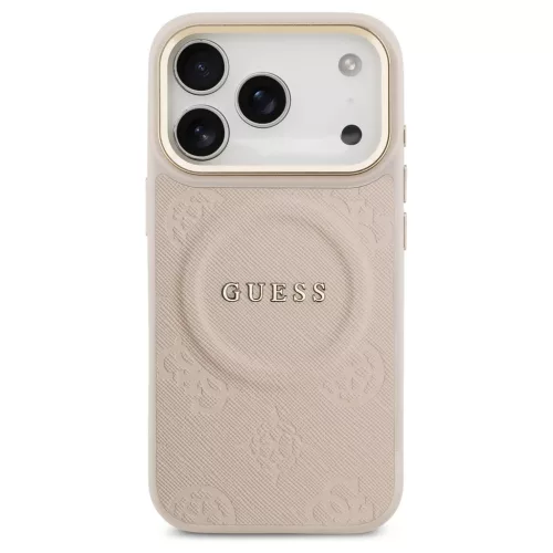 A fordítás a következő:Case Guess tok iPhone 17 Pro készülékhez – Peony Hot Stamp MagSafe, rózsaszín