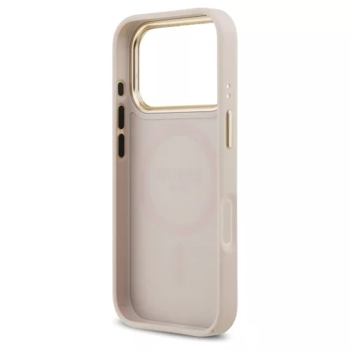 A fordítás a következő:Case Guess tok iPhone 17 Pro készülékhez – Peony Hot Stamp MagSafe, rózsaszín