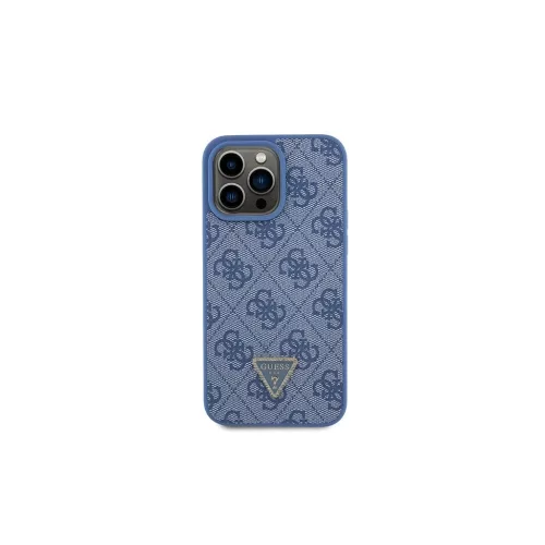 Guess GUHCP15XP4TDPB iPhone 15 Pro Max 6.7 készülékhez keménytok bőr 4G Triangle Strass kék