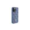 Guess GUHCP15XP4TDPB iPhone 15 Pro Max 6.7 készülékhez keménytok bőr 4G Triangle Strass kék