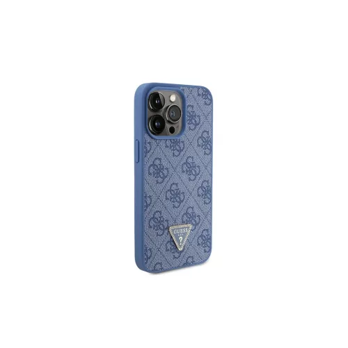 Guess GUHCP15XP4TDPB iPhone 15 Pro Max 6.7 készülékhez keménytok bőr 4G Triangle Strass kék