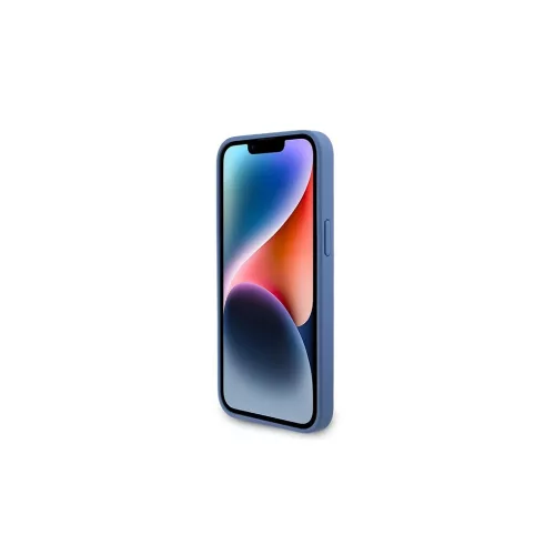 Guess GUHCP15XP4TDPB iPhone 15 Pro Max 6.7 készülékhez keménytok bőr 4G Triangle Strass kék