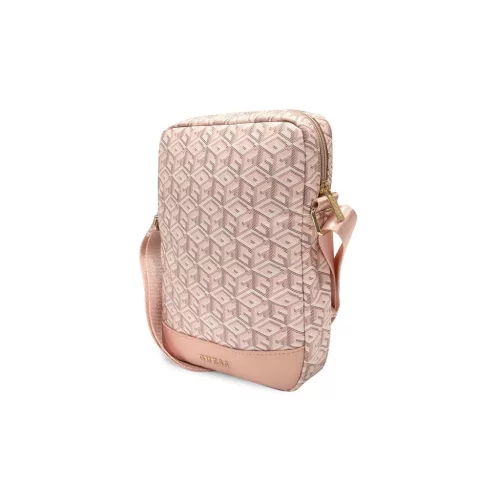 Guess GUTB10HGCFSEP 10" GCube Stripe tablet táska rózsaszín