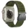 Beline Woven Nylon Diagonal Style Parachute szíj Apple Watch 38/40/41mm készülékhez zöld