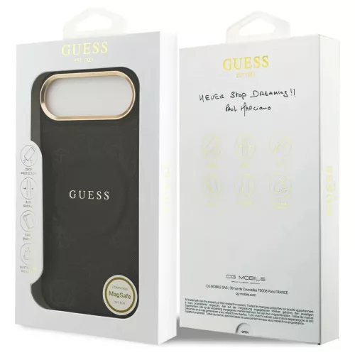 Guess Peony Hot Stamp MagSafe tok iPhone Air készülékhez fekete