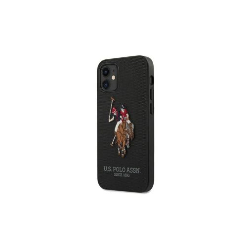 US Polo USHCP12SPUGFLBK iPhone 12 mini készülékhez tok 5,4" Polo Embroidery Collection fekete