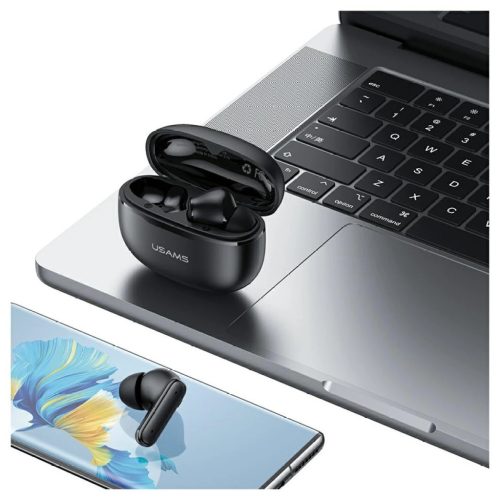 USAMS E05 TWS fülhallgatók Bluetooth 6.0 vezeték nélküli fekete