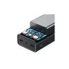 USAMS power bank PB68 30000mAh 65W QC3.0+PD Gyors töltés + USB-C/USB-C 100W kábel fekete ATXLOGTC