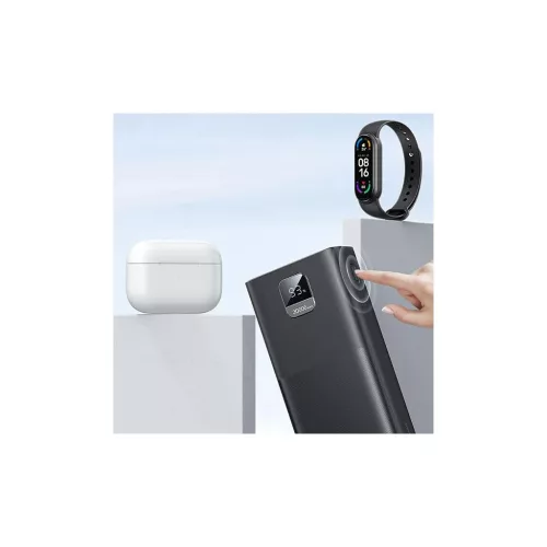 USAMS power bank PB68 30000mAh 65W QC3.0+PD Gyors töltés + USB-C/USB-C 100W kábel fekete ATXLOGTC