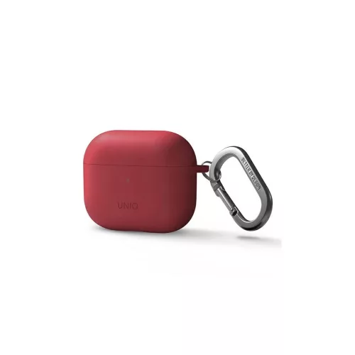 UNIQ Nexo Case AirPods 3 gen. készülékhez tok fülhorgokkal, szilikon, korall