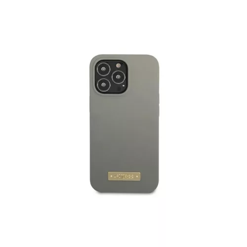 Guess GUHMP13XSPLG iPhone 13 Pro Max készülékhez 6,7" kemény tok Silicone Logo Plate MagSafe szürke