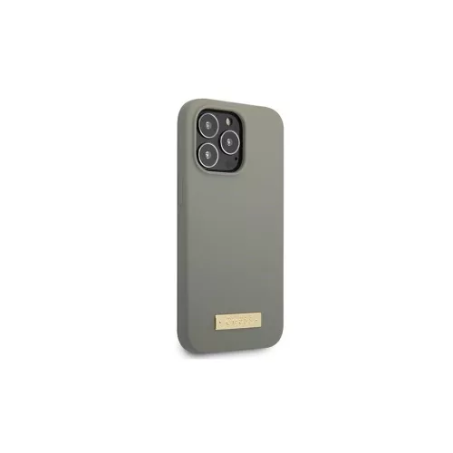 Guess GUHMP13XSPLG iPhone 13 Pro Max készülékhez 6,7" kemény tok Silicone Logo Plate MagSafe szürke