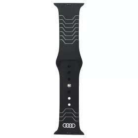   Strap Audi Geometric Pattern szilikon óraszíj Apple Watch 40/41/42mm készülékhez fekete
