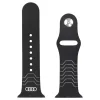Strap Audi Geometric Pattern szilikon óraszíj Apple Watch 40/41/42mm készülékhez fekete