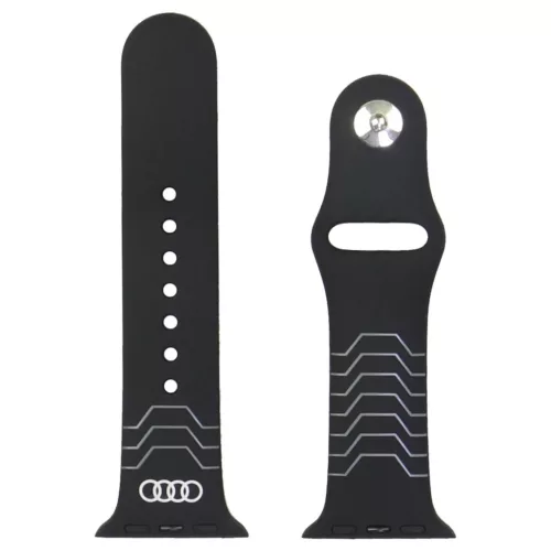 Strap Audi Geometric Pattern szilikon óraszíj Apple Watch 40/41/42mm készülékhez fekete