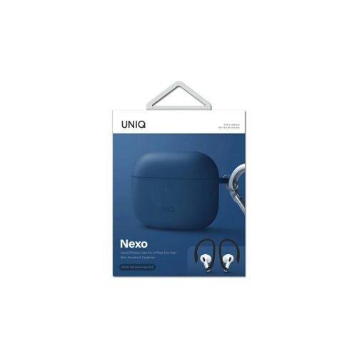 UNIQ Nexo Case AirPods 3 gen készülékhez + Ear Hooks Silicone kék