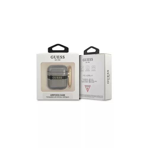 Guess GUA2HHTSK AirPods készülékhez tok Strap Collection fekete