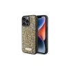 Guess GUHCP15XPFGSBSD iPhone 15 Pro Max 6.7" készülékhez kemény tok Rhinestone Metal Logo sárga