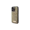 Guess GUHCP15XPFGSBSD iPhone 15 Pro Max 6.7" készülékhez kemény tok Rhinestone Metal Logo sárga