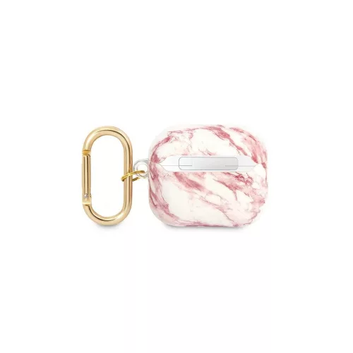 Guess GUA3HCHMAP AirPods 3 készülékhez tok Marble Strap Collection rózsaszín