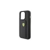 Ferrari FEHCP15LGSPSIK iPhone 15 Pro6.1 készülékhez keménytok Grip Stand Metal Logo fekete