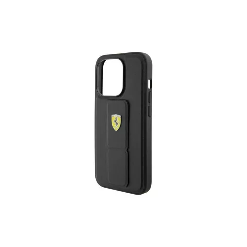 Ferrari FEHCP15LGSPSIK iPhone 15 Pro6.1 készülékhez keménytok Grip Stand Metal Logo fekete