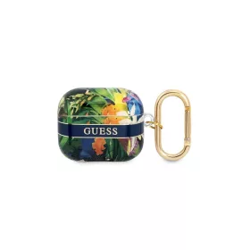   Guess GUA3HHFLB AirPods 3 készülékhez tok Flower Strap Collection kék