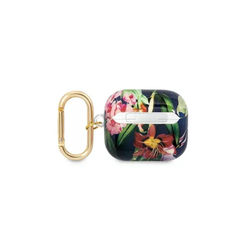 Guess GUA3HHFLB AirPods 3 készülékhez tok Flower Strap Collection kék
