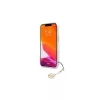 Guess GUHCP13SKB4GBR iPhone 13 mini 5,4" készülékhez átlátszó kemény tok 4G barna Strap Charm