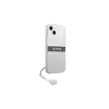 Guess GUHCP13SKB4GGR iPhone 13 mini készülékhez átlátszó 4G keménytok pántdísz szürke