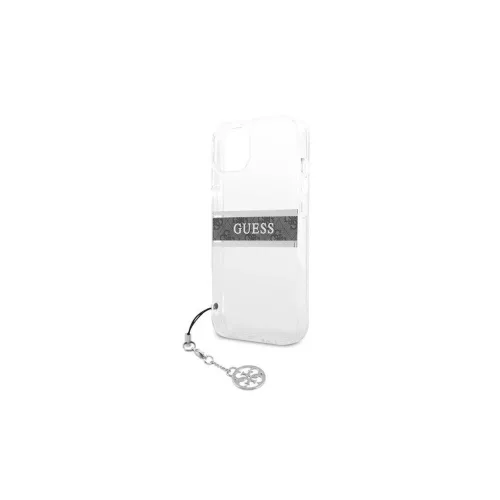 Guess GUHCP13SKB4GGR iPhone 13 mini készülékhez átlátszó 4G keménytok pántdísz szürke
