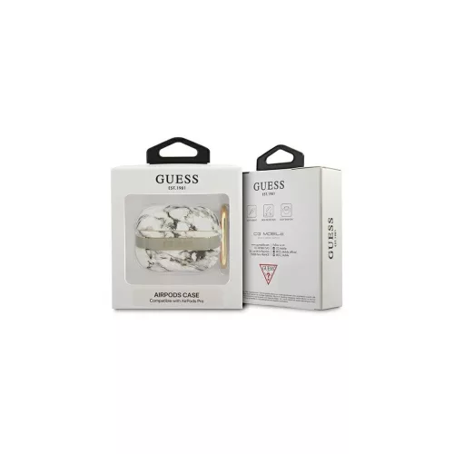 Guess GUAPHCHMAG AirPods Pro készülékhez tok Marble Strap Collection szürke