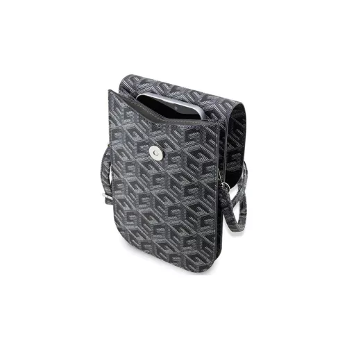 Guess kézitáska GUWBHGCFSEK GCube Stripe fekete