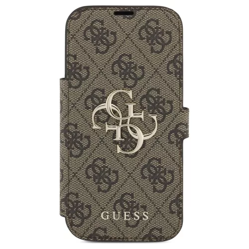 Guess Book 4G Metal Logo tok iPhone 17 Pro készülékhez barna