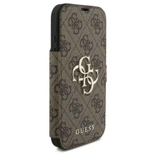 Guess Book 4G Metal Logo tok iPhone 17 Pro készülékhez barna