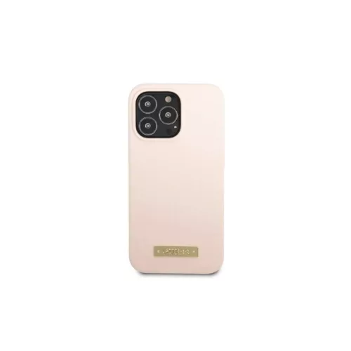 Guess GUHMP13XSPLP iPhone 13 Pro Max 6,7" készülékhez kemény tok Silicone Logo Plate MagSafe rózsaszín