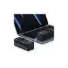 USAMS Hálózati elosztó 67W 3x USB-C + USB gyorstöltéses hosszabbító kábel EU fekete CC225TC01 (US-CC225)