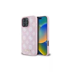   Guess GUHMP16XPGPYSP iPhone 16 Pro Max készülékhez 6.9" keménytok Peony Script MagSafe rózsaszín