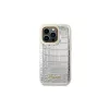 Guess GUHCP14LHGCRHS iPhone 14 Pro 6,1 készülékhez Croco Collection keménytok ezüst