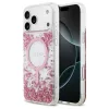 Guess Resin Bottom Glitter MagSafe tok iPhone 17 Pro Max készülékhez rózsaszín