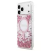 Guess Resin Bottom Glitter MagSafe tok iPhone 17 Pro Max készülékhez rózsaszín