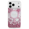 Guess Resin Bottom Glitter MagSafe tok iPhone 17 Pro Max készülékhez rózsaszín