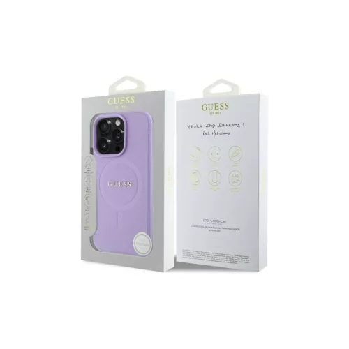 Guess GUHMP16LPSAHMCU iPhone 16 Pro 6,3" készülékhez keménytok Saffiano MagSafe lila